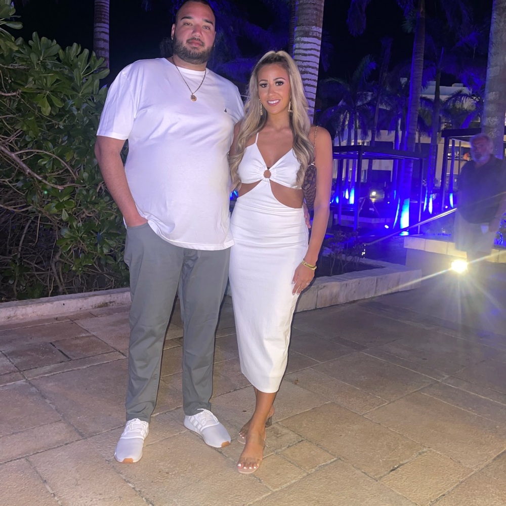 White cut out dress